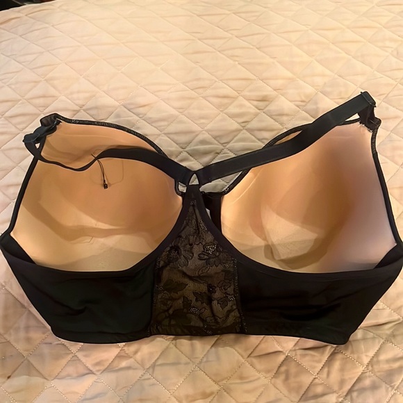 NWOT Warner’s RACERBACK black front closure bra 38D - Picture 2 of 5